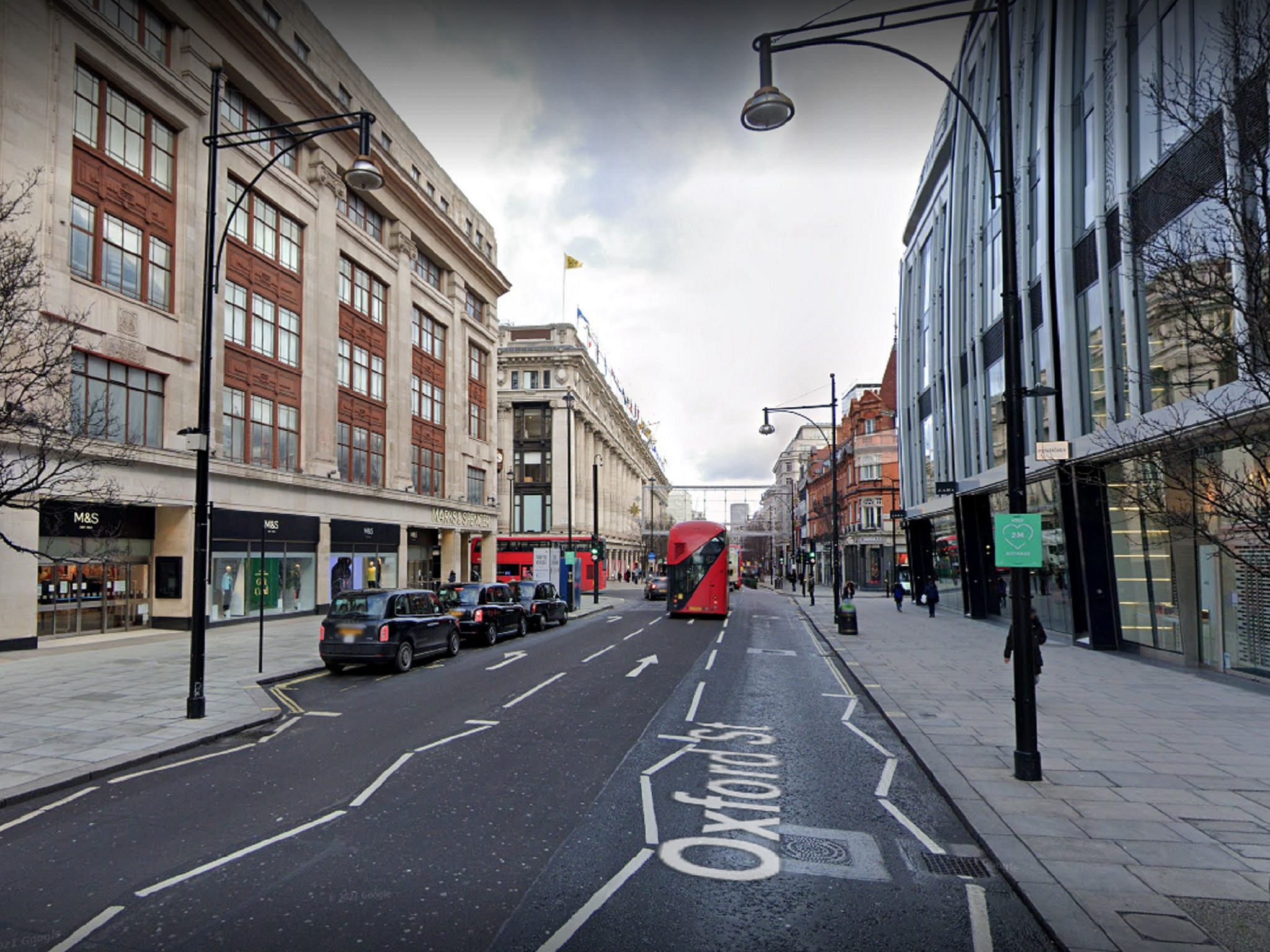 A store on London’s Oxford Street was evacuated following reports of a man with a knife