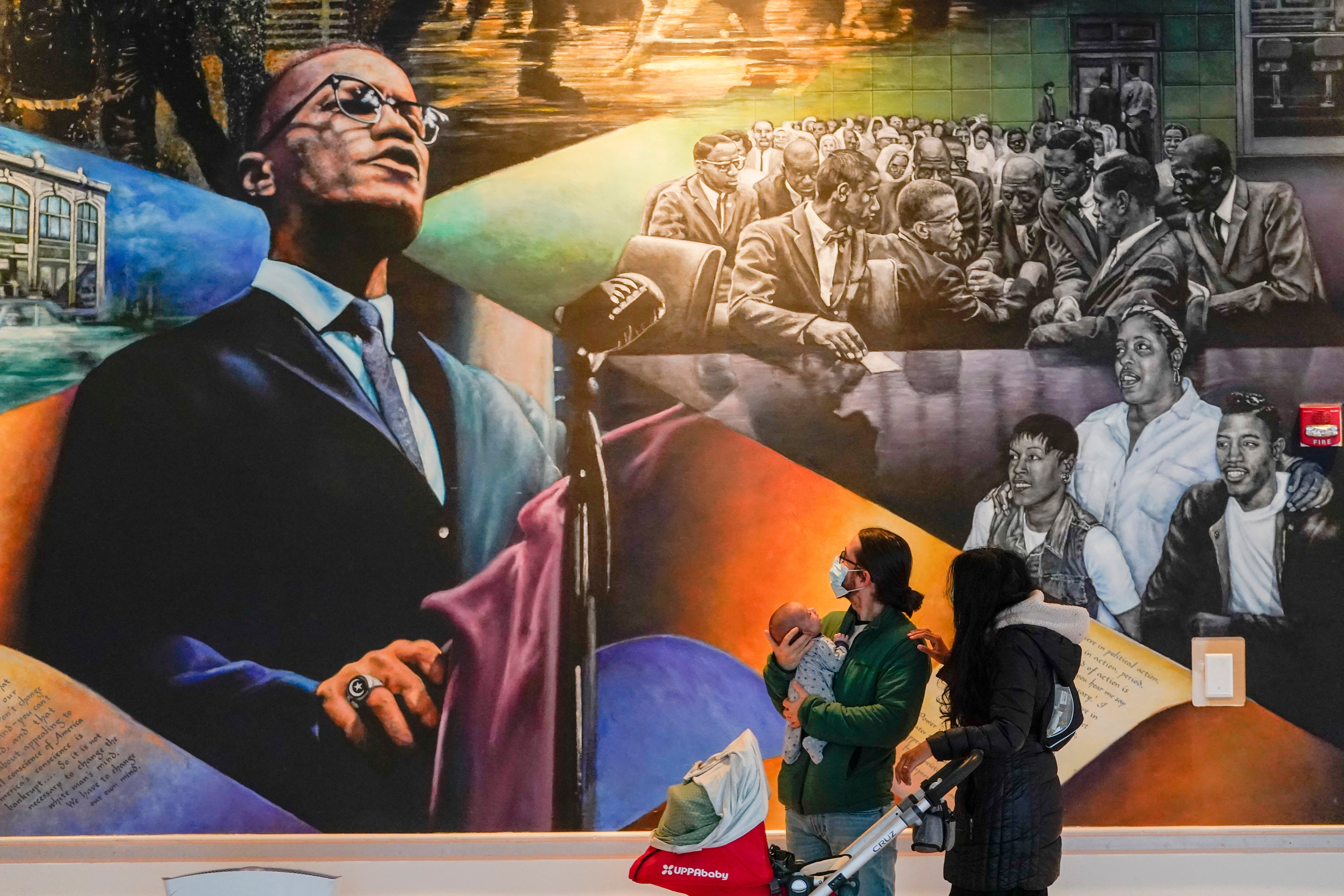 Malcolm X was shot and killed as he was about to speak at the Audubon Ballroom in Harlem