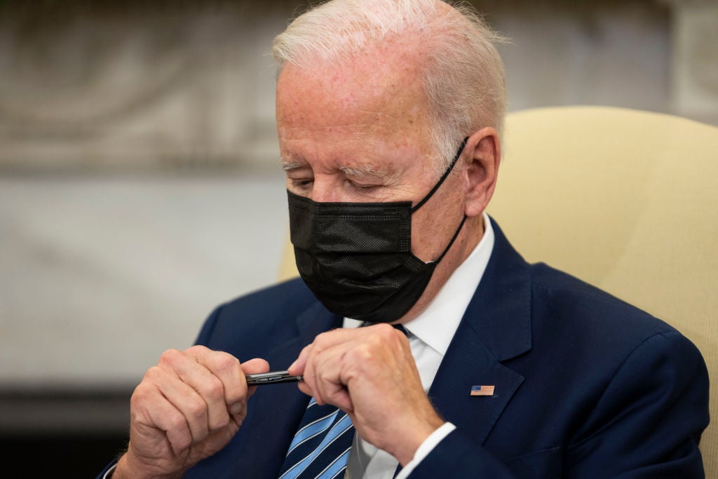 <p>President Biden during a White House meeting</p>