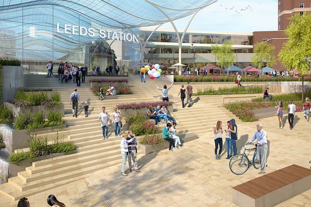 <p>Distant dream: the HS2 artist’s impression of Leeds station in the era of high-speed trains</p>
