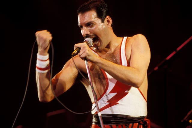<p>‘He didn’t want to go through the misery of being the object of pity’: Freddie Mercury in concert</p>