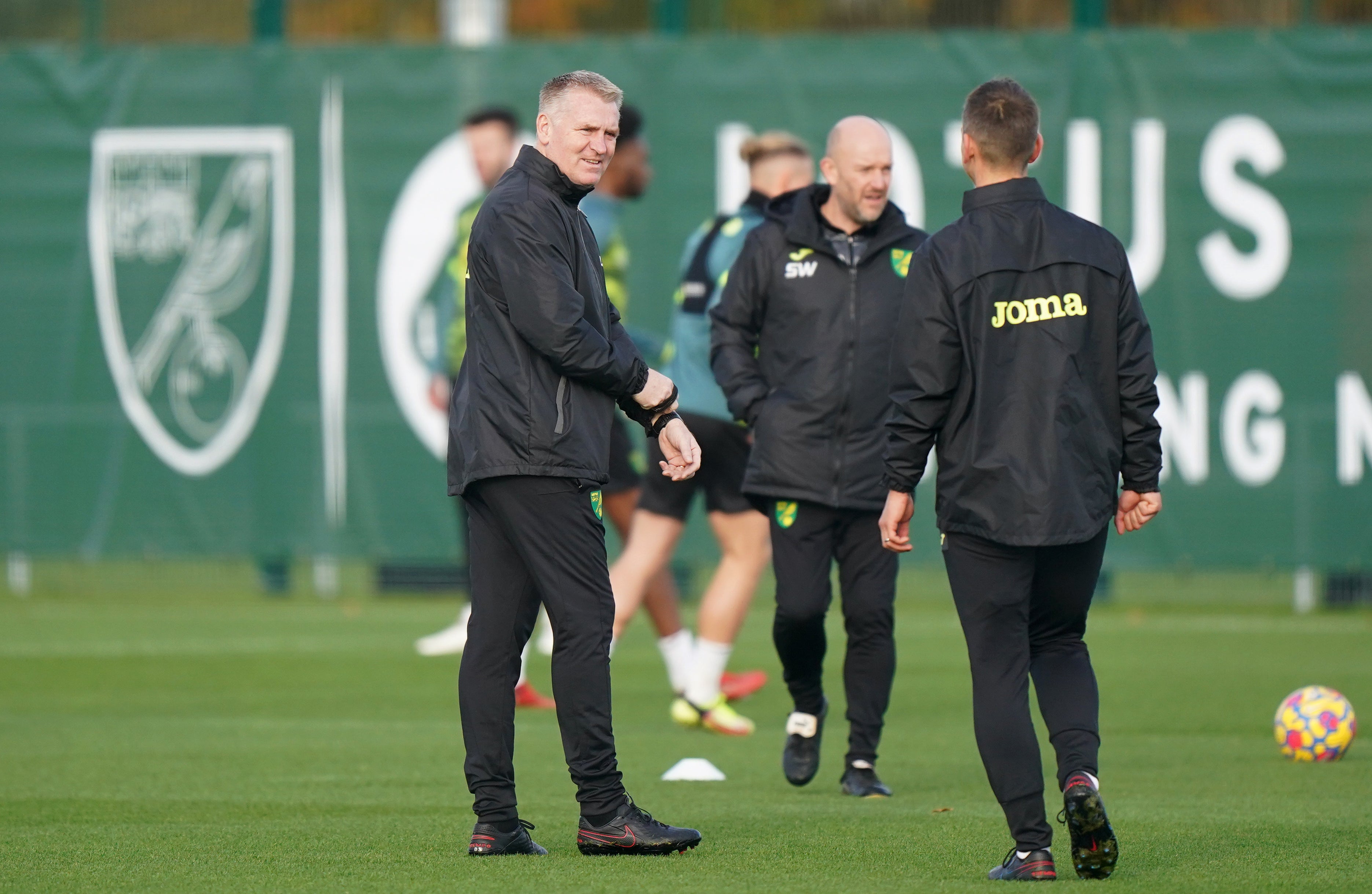 Dean Smith has been impressed by what he has seen in Norwich training this week (Tim Goode/PA)
