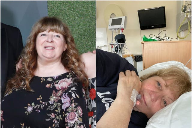 <p>Godley in 2019 (left) and this morning in hospital</p>