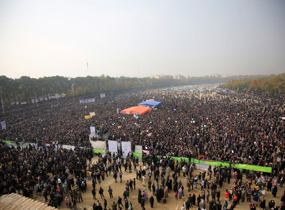 IRÁN-SEQUÍA-PROTESTA