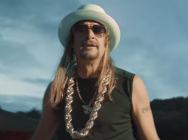 <p>Kid Rock as seen in the music video for ‘Don’t Tell Me How to Live'</p>