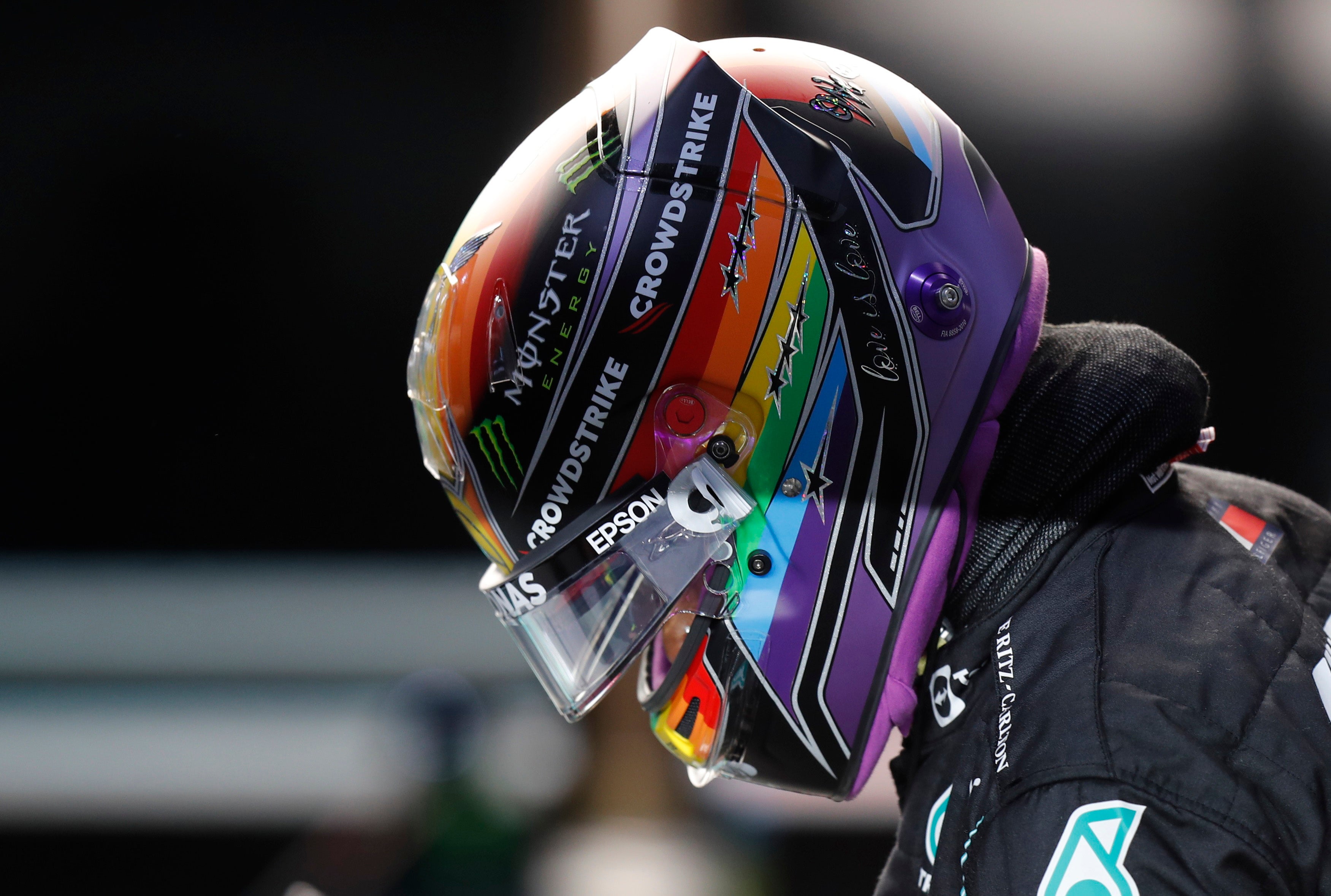 F1 Lewis Hamilton’s rainbow helmet at Qatar Grand Prix recognised as