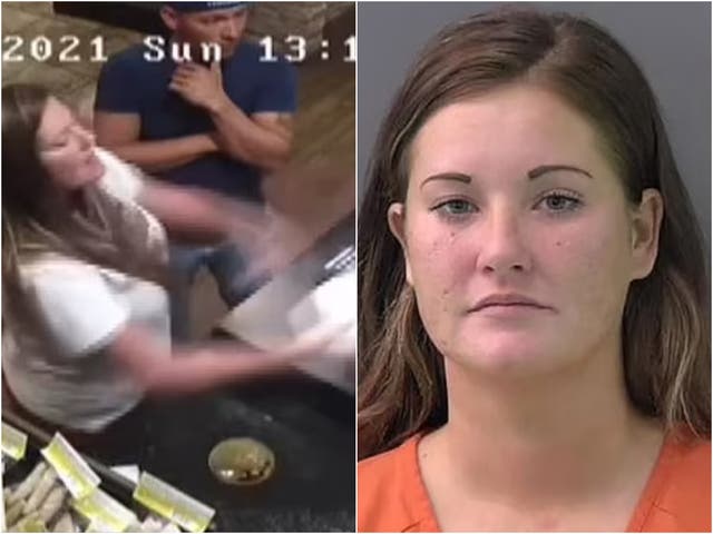 <p>Amanda Martinez, 31, has been arrested and charged with assault causing bodily injury for throwing soup in a restaurant manager’s face</p>