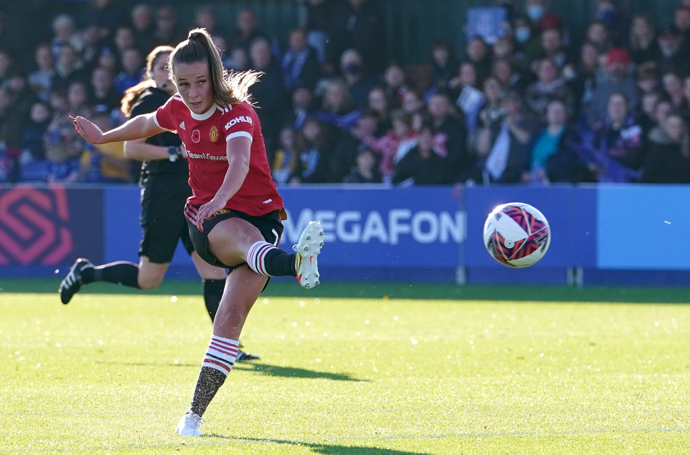 Ella Toone has signed a new contract with Manchester United (Martin Rickett/PA)