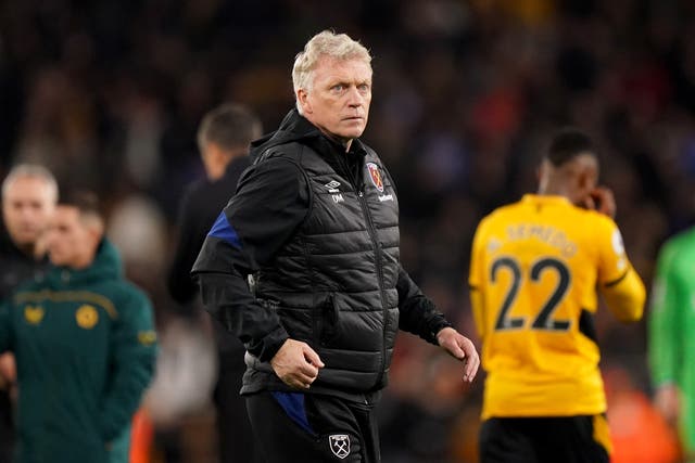 David Moyes felt his side were ‘not quite on it’ at Wolves (Tim Goode/PA)