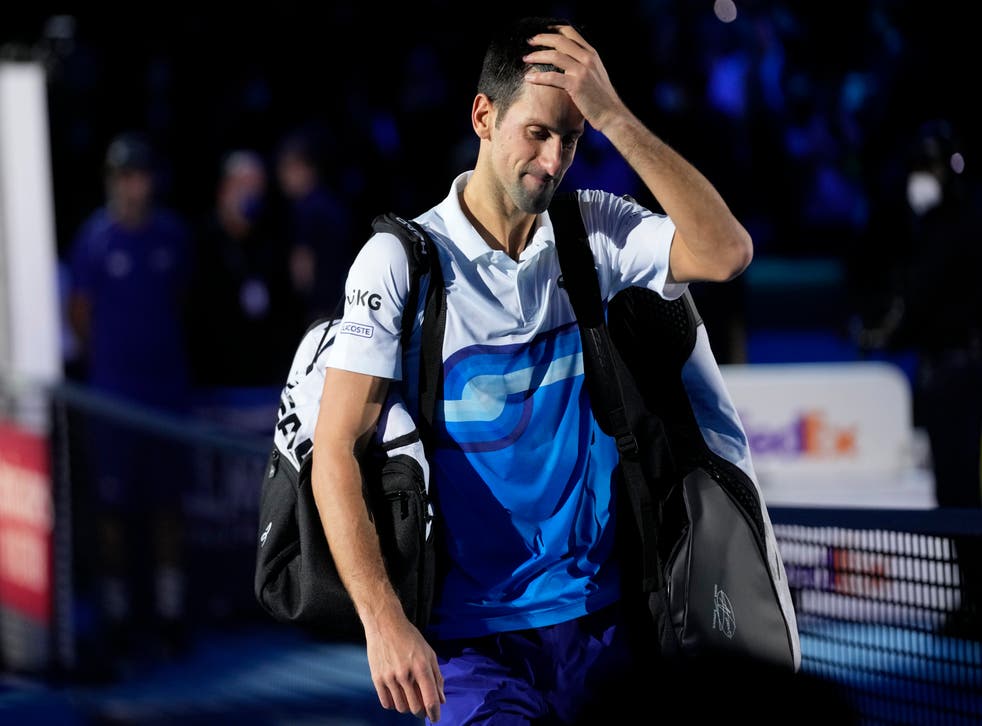 Novak Djokovic was beaten by Alexander Zverev at the Nitto ATP Finals (Luca Bruno/AP)