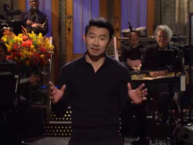 <p>Simu Liu hosting Saturday Night Live, 20 November 2021</p>