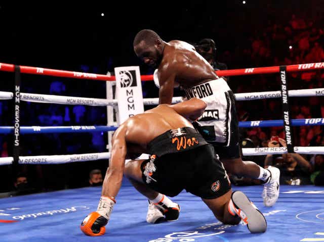 <p>Terence Crawford stops Shawn Porter in the 10th round</p>