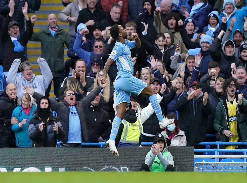 Raheem Sterling set Manchester City on the way to victory (Martin Rickett/PA)