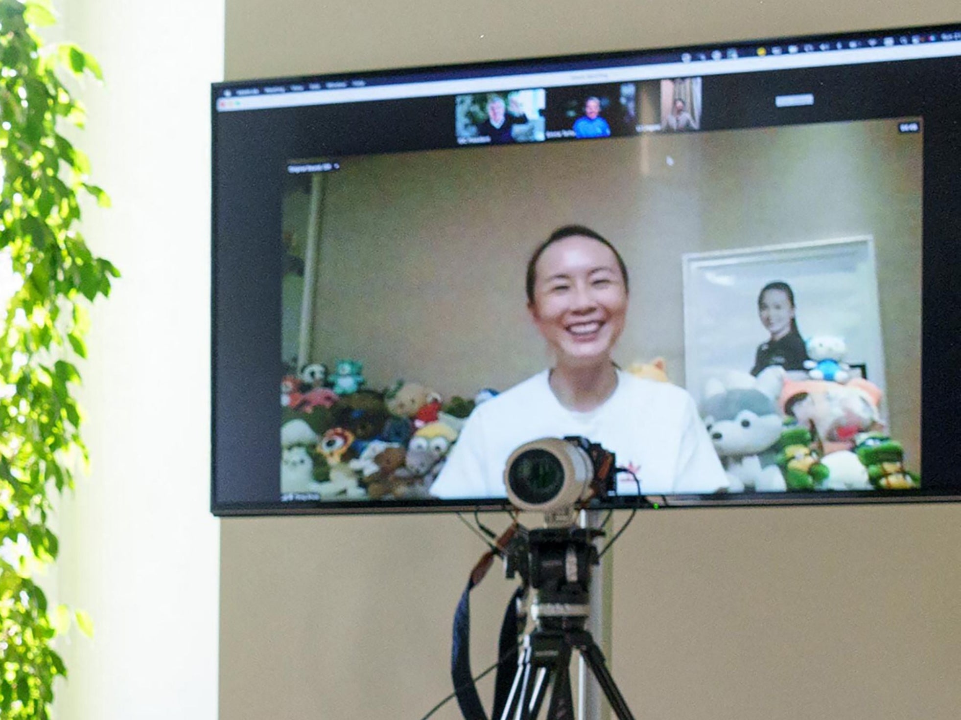 Peng Shuai appeared in a video call with the IOC