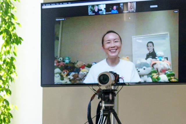 <p>Peng Shuai appeared in a video call with the IOC</p>