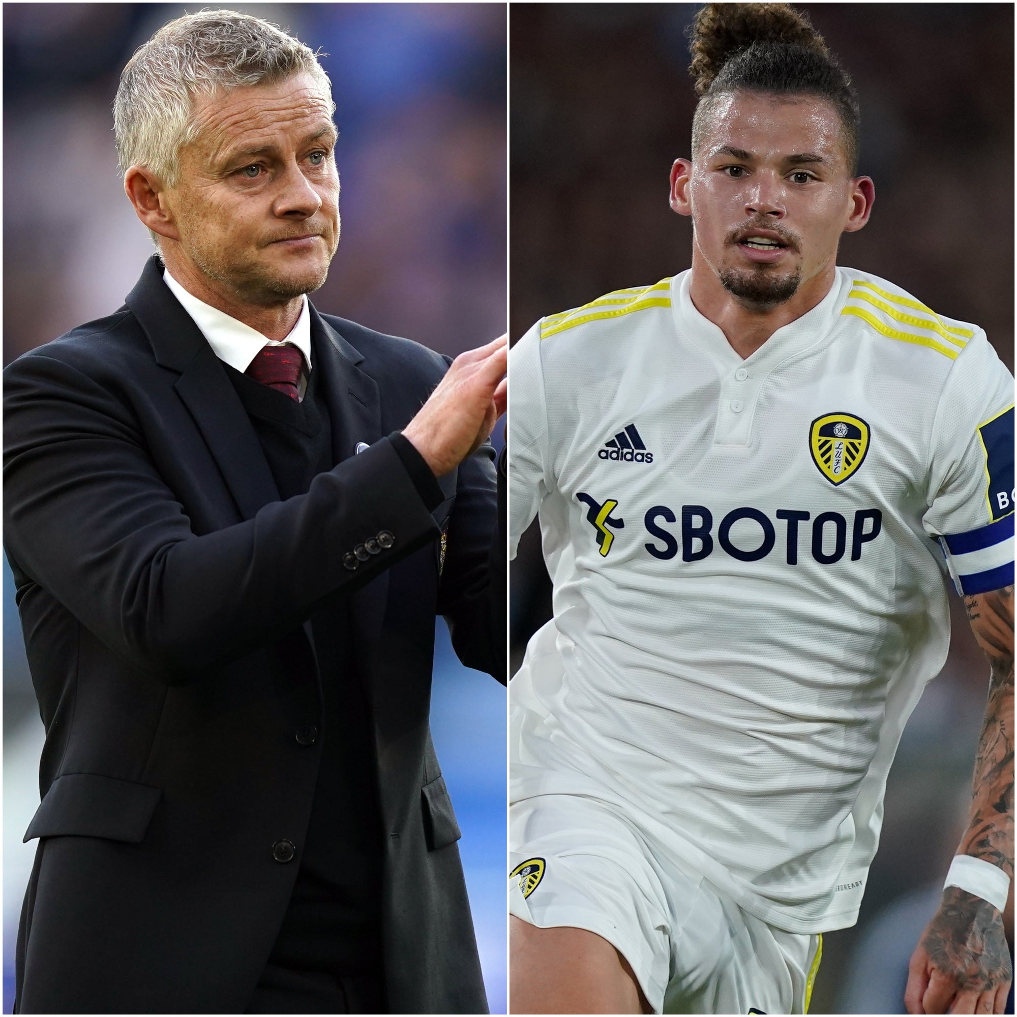 Ole Gunnar Solskjaer and Kalvin Phillips (Mike Egerton/PA)