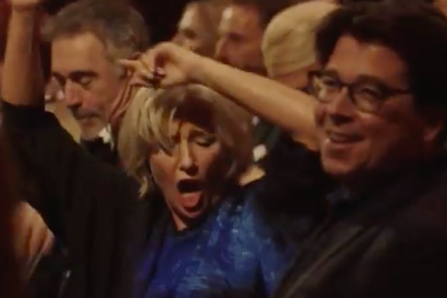 <p>Emma Thompson dancing to ‘Rolling in the Deep'</p>