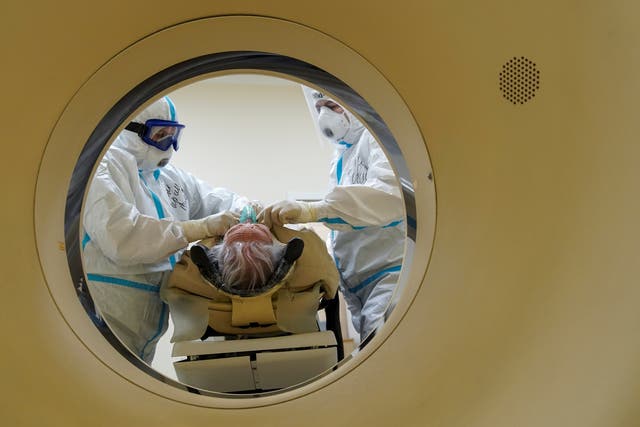 <p>Representative image: A patient undergoes a CT scan </p>