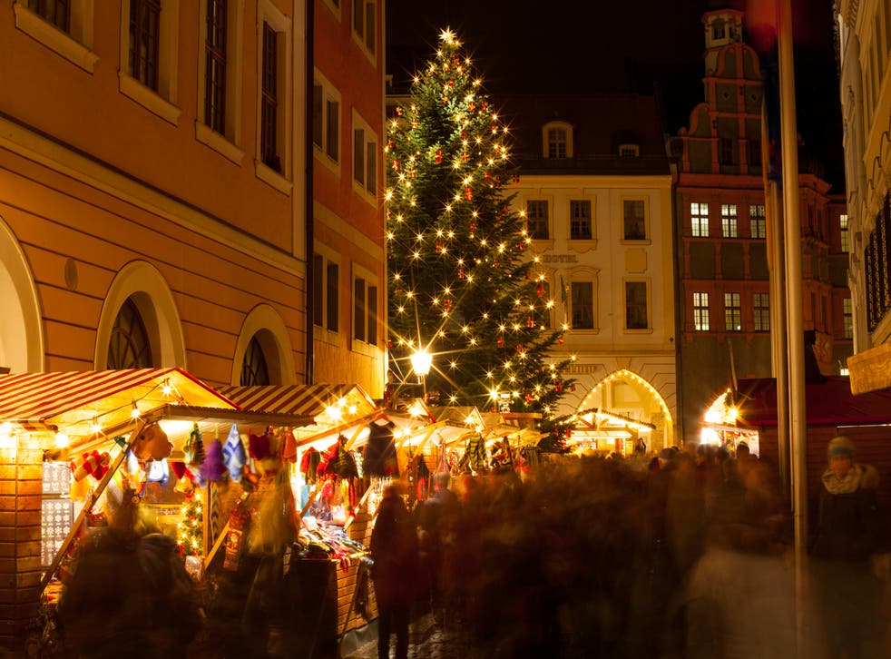 <p>Görlitz’s Christmas market, in Saxony</p>