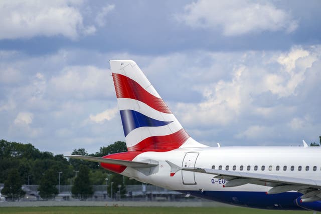 <p>A British Airways plane at Heathrow </p>