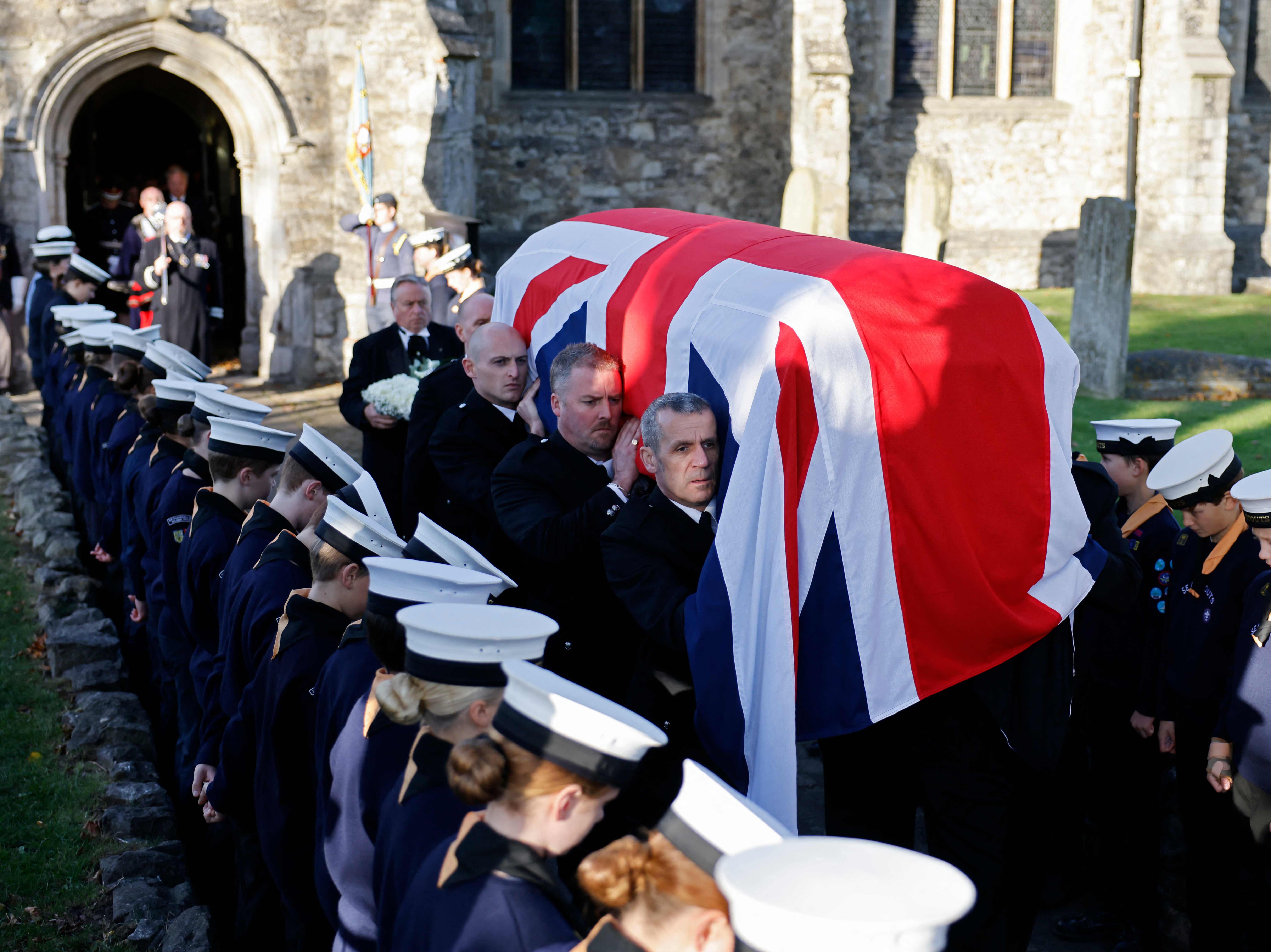 A funeral service held for Southend MP Sir David Amess in Essex