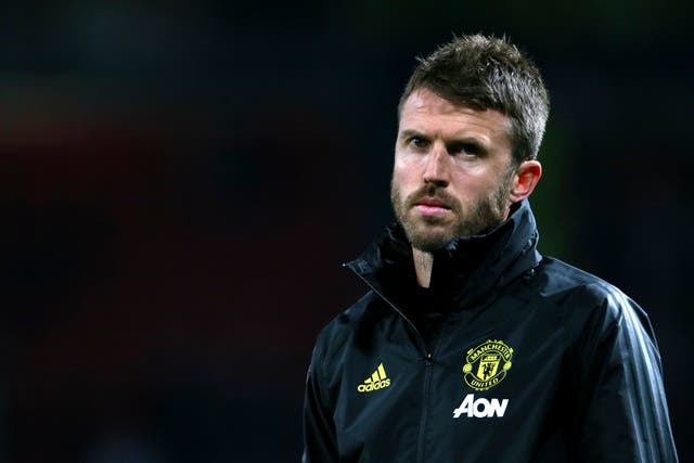 <p>Michael Carrick said it had been a tough time for everyone at Manchester United following Ole Gunnar Solskjaer’s sacking (Richard Sellers/PA)</p>