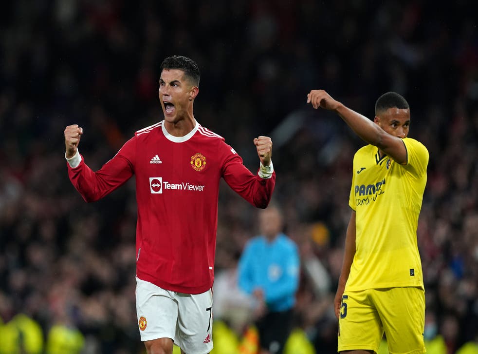 Villarreal lost 2-1 at Manchester United in September following a stoppage-time goal from Cristiano Ronaldo (left) (Martin Rickett/PA)