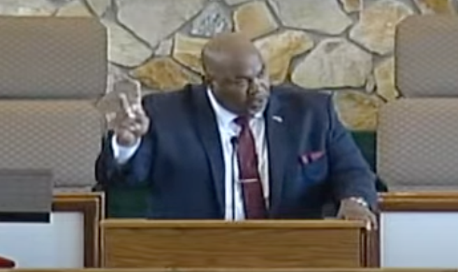 North Carolina GOP official Mark Robinson giving a sermon during which he suggested homosexual people were “inferior” to straight people.
