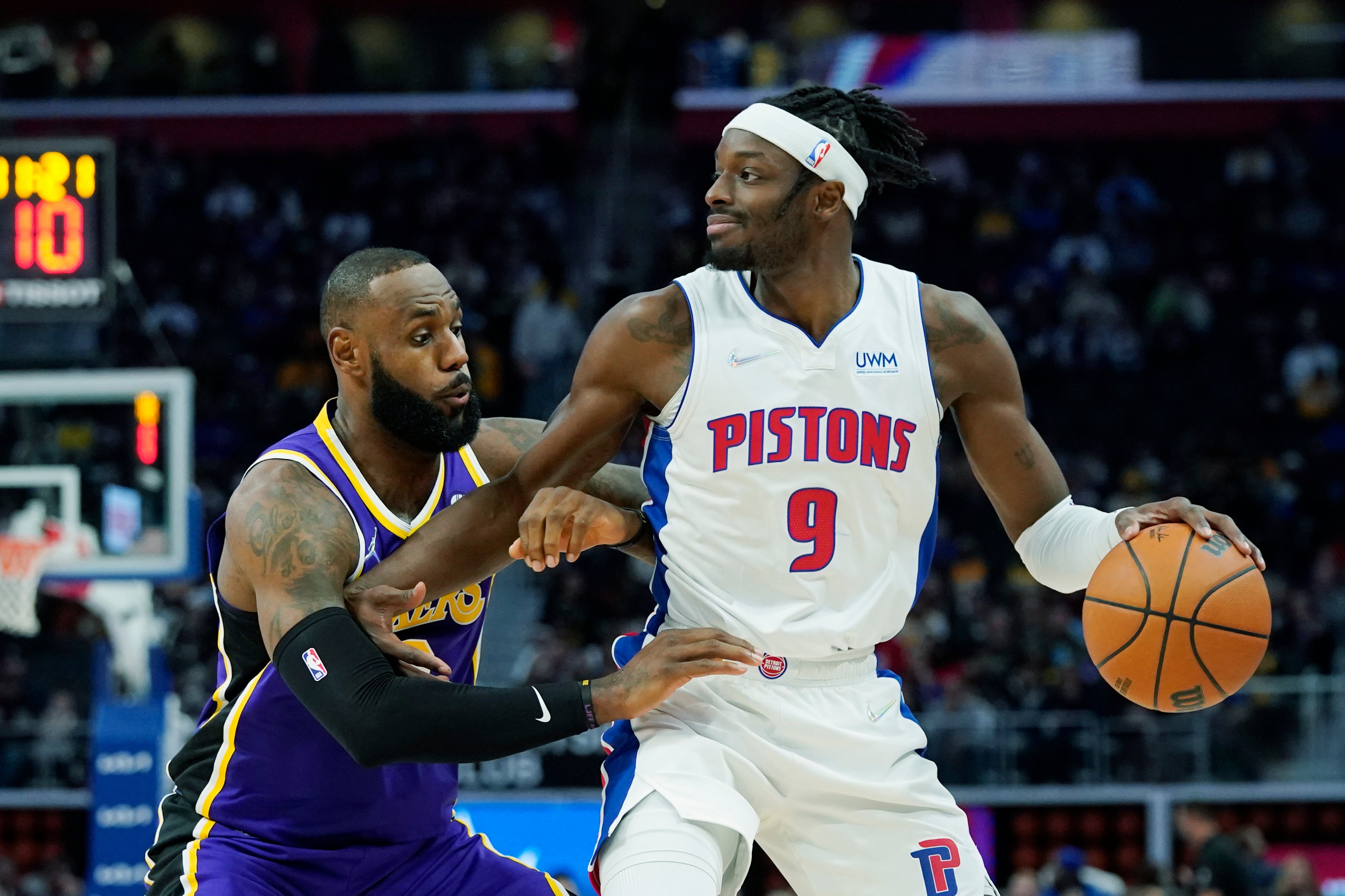 LeBron James, left, in action (Carlos Osorio/AP)