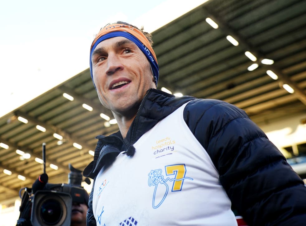 Kevin Sinfield ran from Leicester to Leeds for charity (Zac Goodwin/PA)