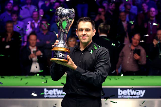 Ronnie O’Sullivan kicks off his quest for a record eighth UK Championship title (Richard Sellers/PA)