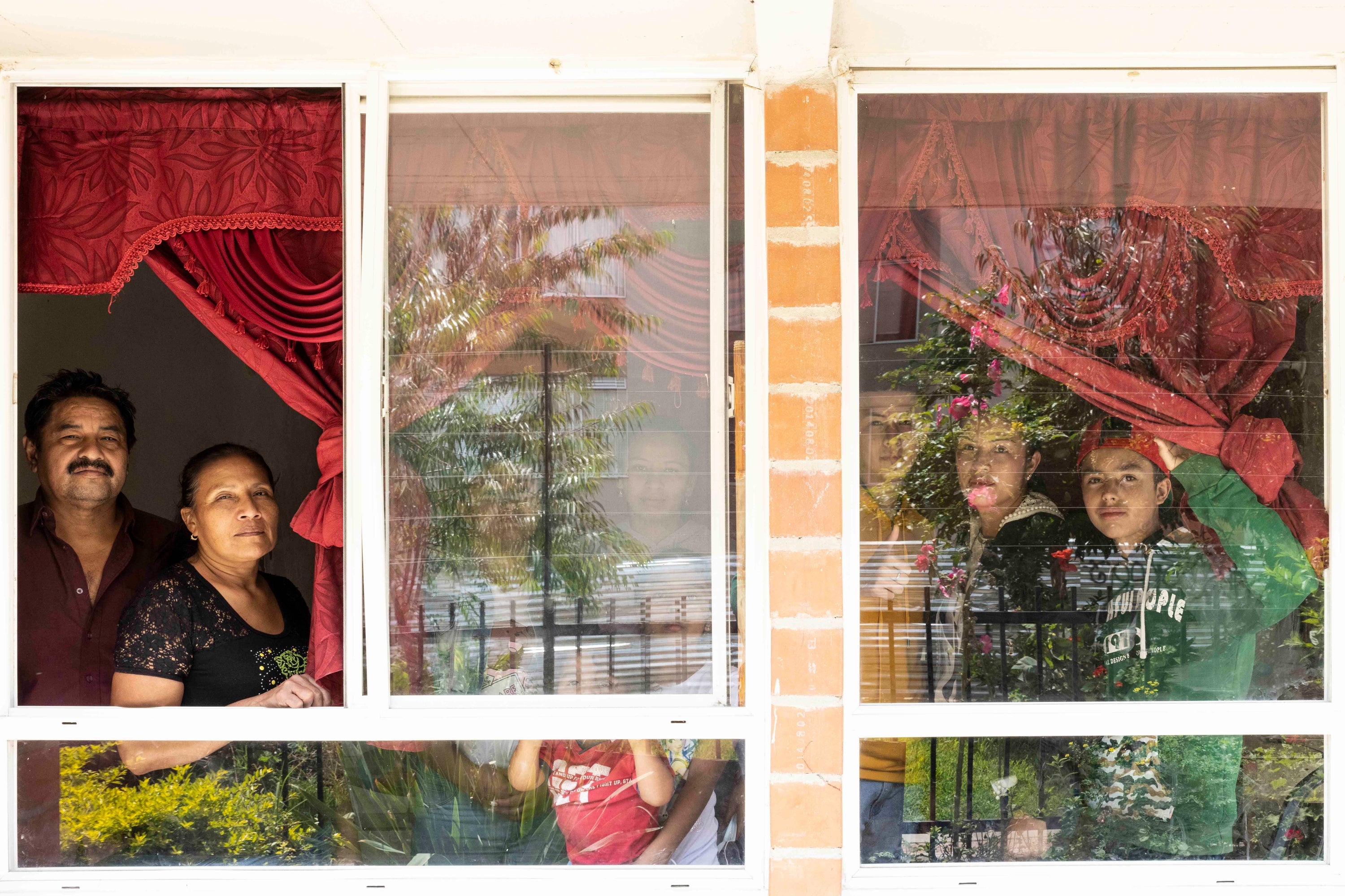 Efren Bocanegra, his wife Atenais Mendez and their family share a small home in Bogota that they received from the government after being displaced