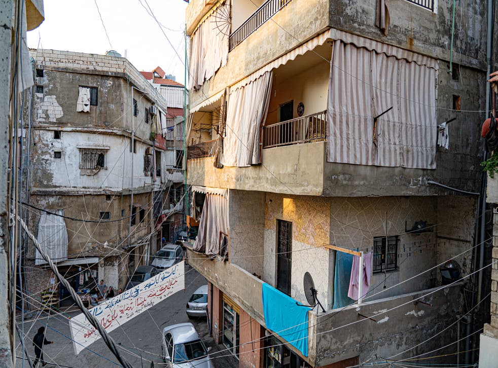 <p>The rundown neighbourhood of Beirut where Hanan and her family live</p>