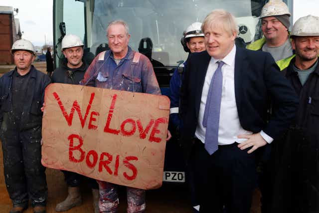 <p>Tainted love?: Boris Johnson in Middlesbrough during the 2019 election campaign </p>