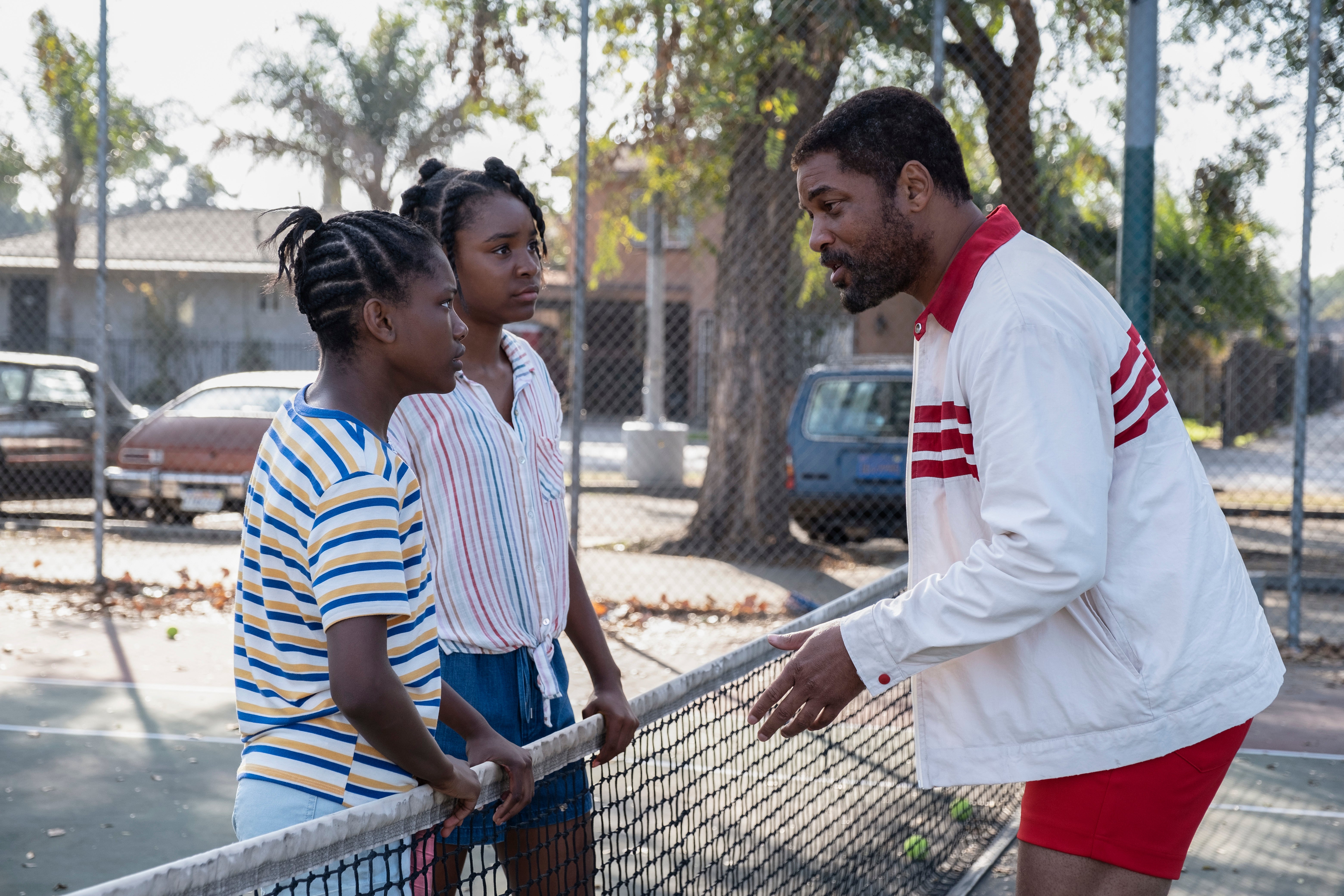 Will Smith as tennis superstars Venus and Serena Williams’s father Richard in the Oscar-nominated ‘King Richard’
