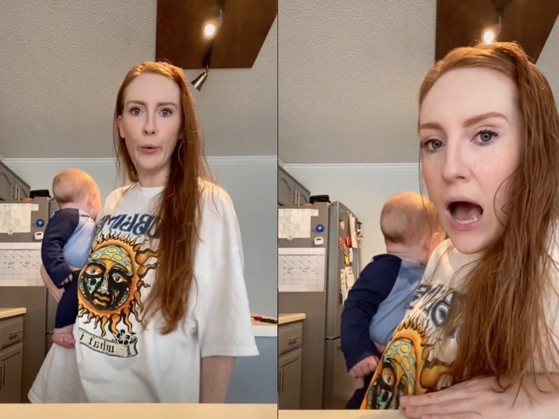 Mujer menciona la experiencia de su esposo con el 'privilegio de papá' mientras hace recados que siempre hace con el bebé