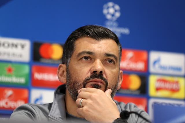 Porto manager Sergio Conceicao is expecting an improved performance against Liverpool (Martin Rickett/PA)