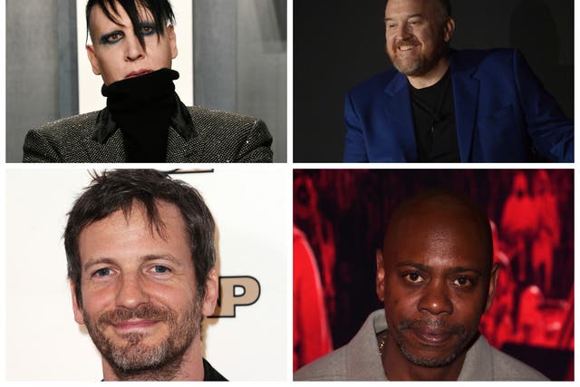 <p>Grammy 2022 nominees; Marilyn Manson, Louis CK, Dave Chappelle and Dr Luke</p>