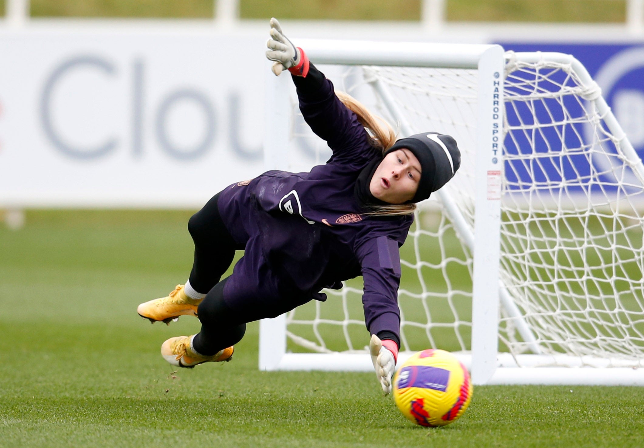 Hannah Hampton is preparing with the England squad