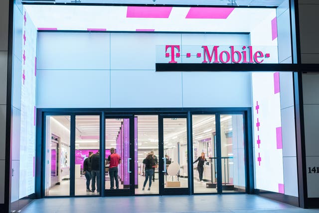 <p>A T-Mobile store in Santa Monica, California </p>