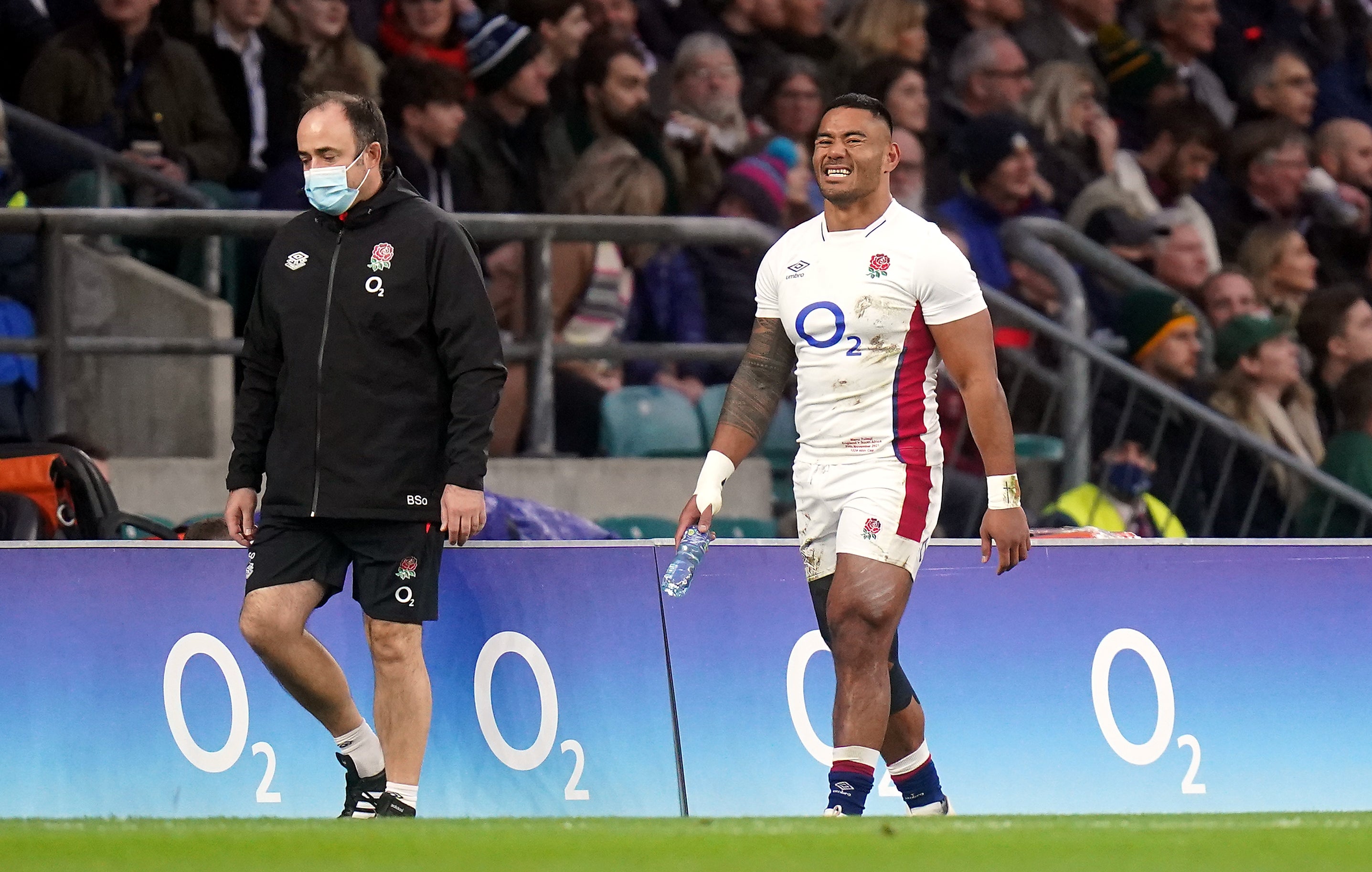 Manu Tuilagi limps off during England’s win over South Africa