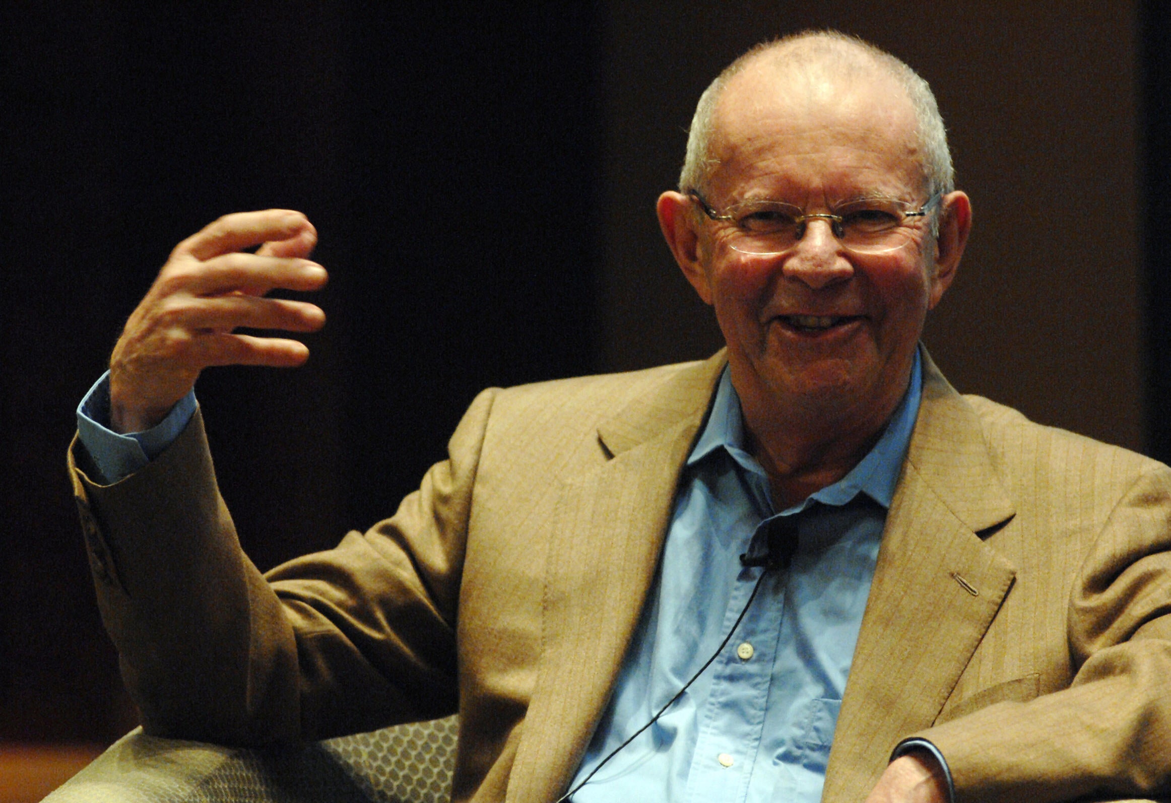 The author at a literary festival in Dubai in 2009