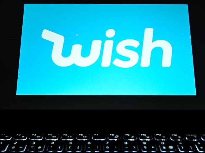 This picture taken on 6 March, 2019 in Paris, shows the logo of the online e-commerce website Wish