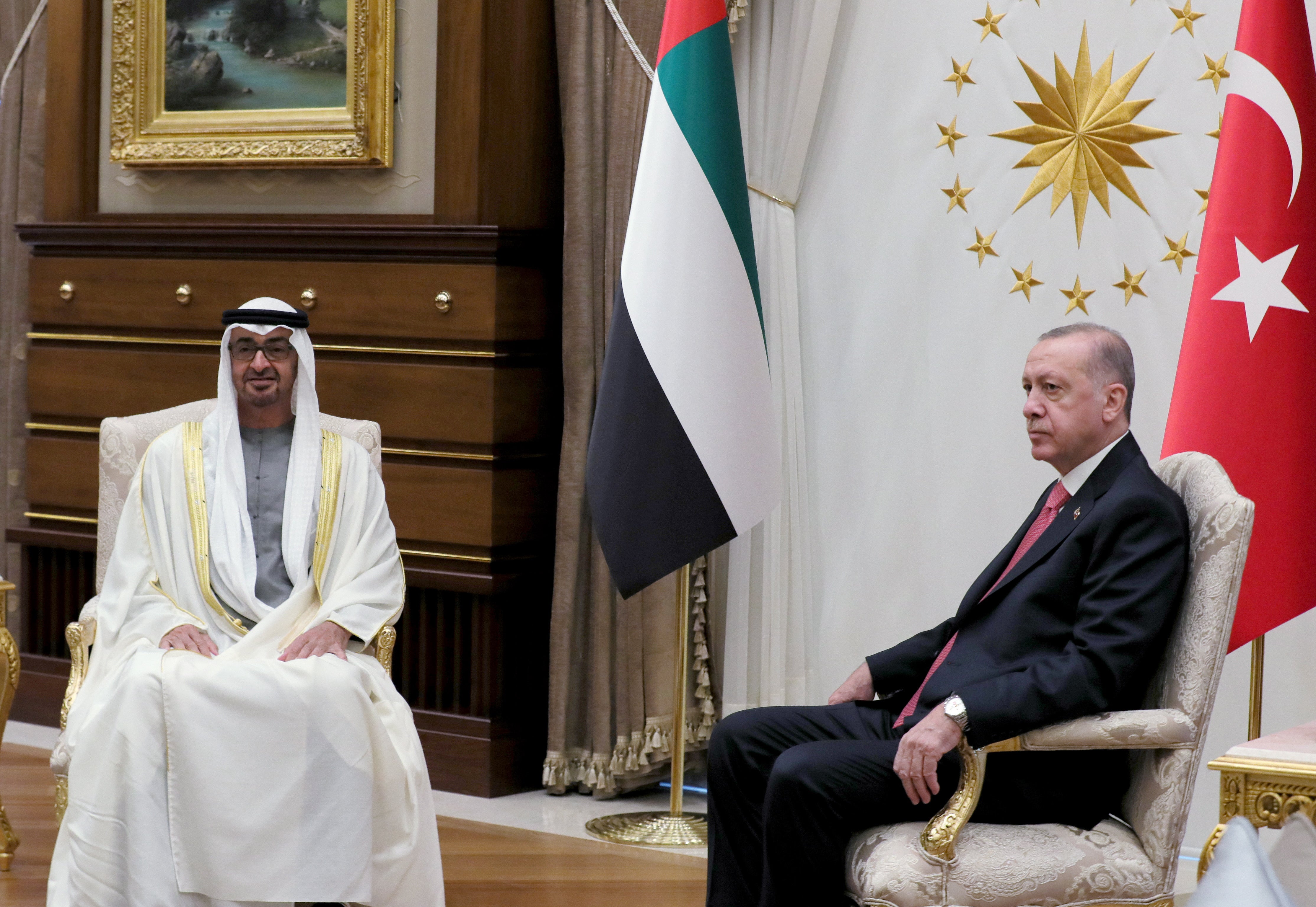 It is the first high-level meeting between Turkey and the UAE for nearly a decade