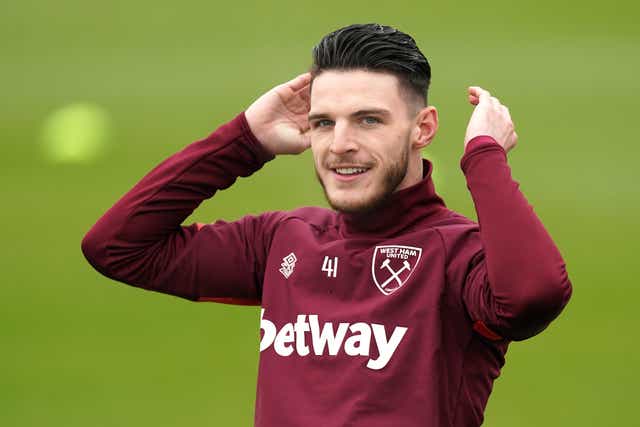 Declan Rice impressed with his rendition of Ice Ice Baby (Adam Davy/PA)