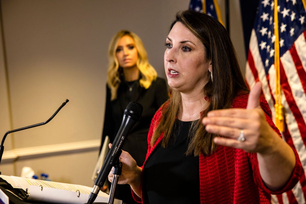 RNC chairwoman Ronna McDaniel speaks at a GOP event