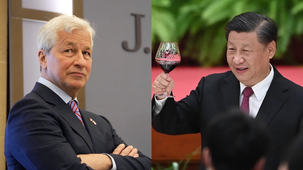 JPMorgan Chase CEO Jamie Dimon and Chinese president Xi Jinping