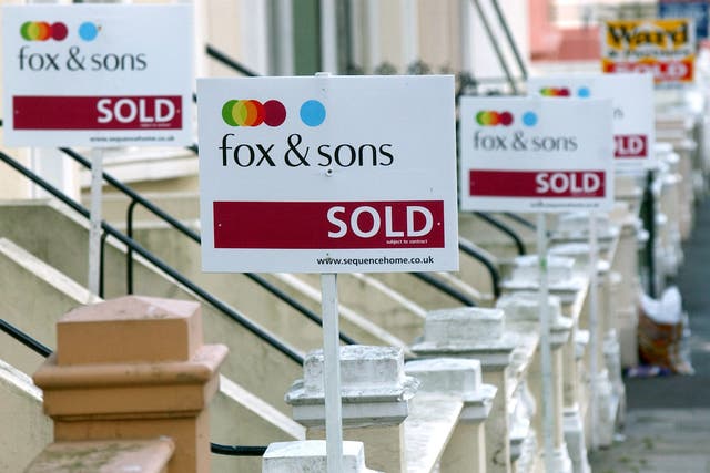 First-time buyers face stumping up five-and-a-half times typical annual earnings to get on the property ladder, according to Nationwide Building Society (Toby Melville/PA)