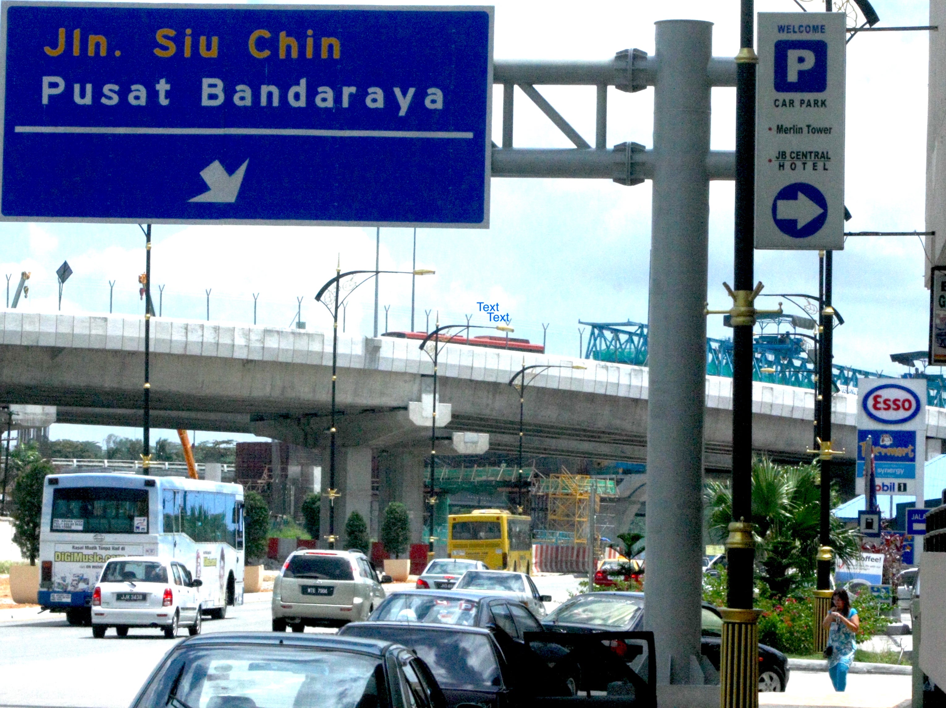 Busy day: Johor Bahru, the Malaysian border city, before the coronavirus pandemic