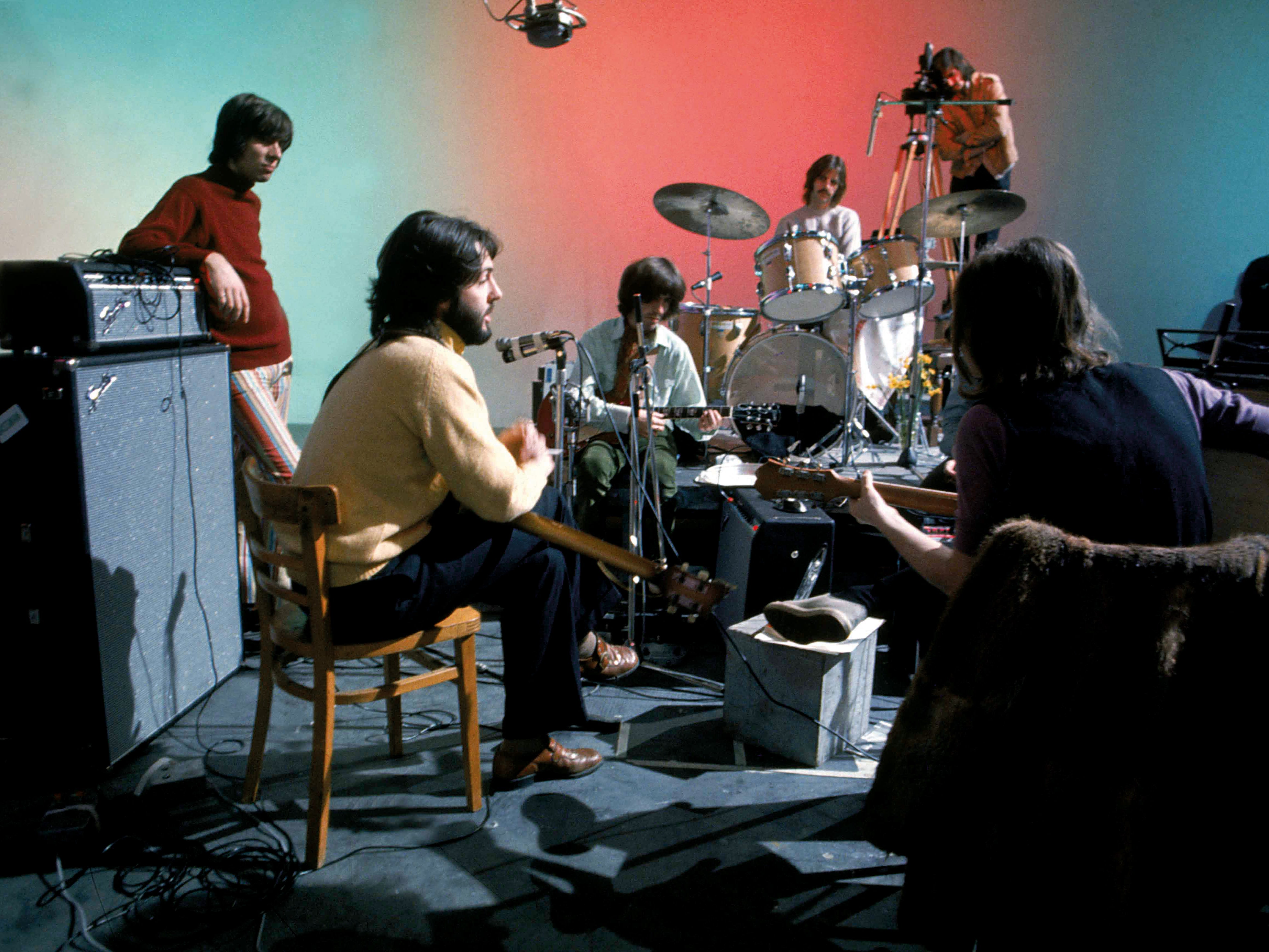 The Beatles rehearse at Twickenham Studios